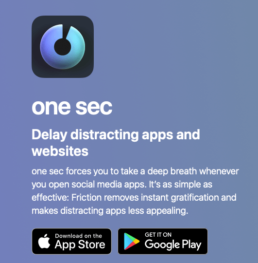 one sec app